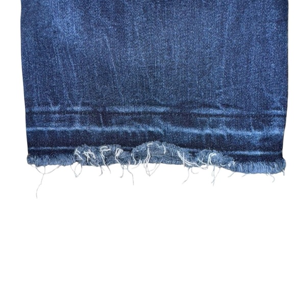 Silver Womens Jeans 30/30 Elyse Straight Fringe Hem Dark Wash Fade Whiskering - Picture 5 of 8
